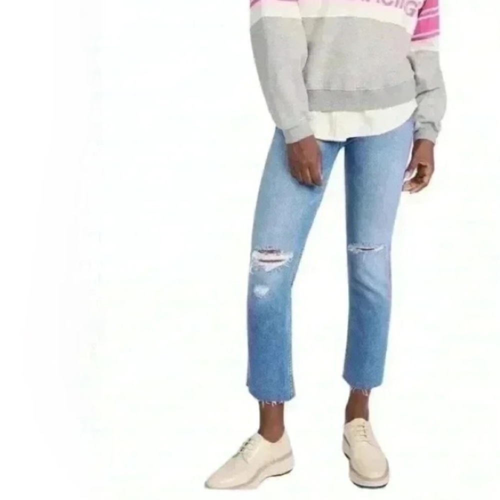 Mother High Waisted Ankle Fray Jeans In Party Like A Pirate
